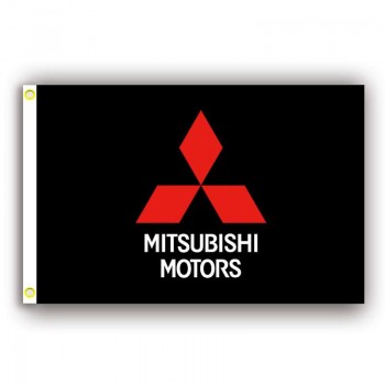 2019 Mitsubishi Motors Flags Banner 3X5FT-90X150CM 100% Polyester,Canvas Head with Metal Grommet,Used Both Indoors and Outdoors
