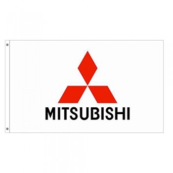 Mitsubishi Racing Flags Banner 3X5FT 100% Polyester,Canvas Head with Metal Grommet