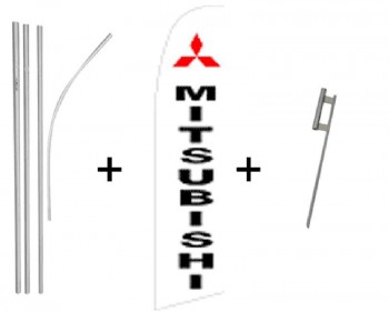 Mitsubishi Quantity 4 Super Flag & Pole Kits