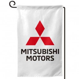 Sunmoonet Garden Flag Mitsubishi Motors Logo Home Yard Holiday Flags Double Sided Decorative House Decor Flag